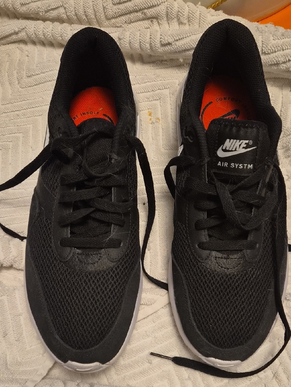 Nike Black Mesh Sneakers with Orange Insoles WOMANS SIZE 11M